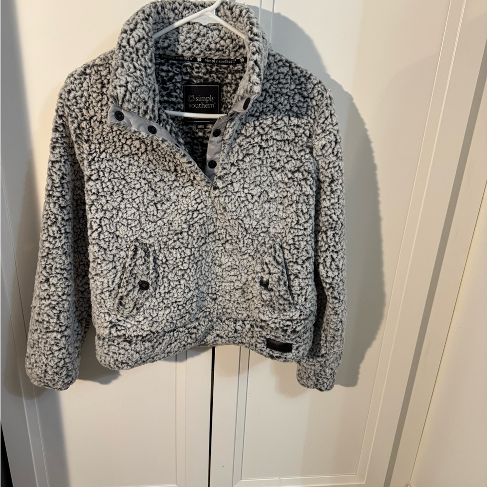 Simply Southern Black and‎ White Sherpa Jacket